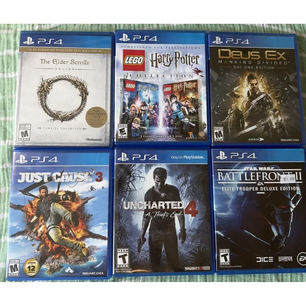 Sony PS4 Slim 1 TB w/ Controller & 6 Games PlayStation Play Station